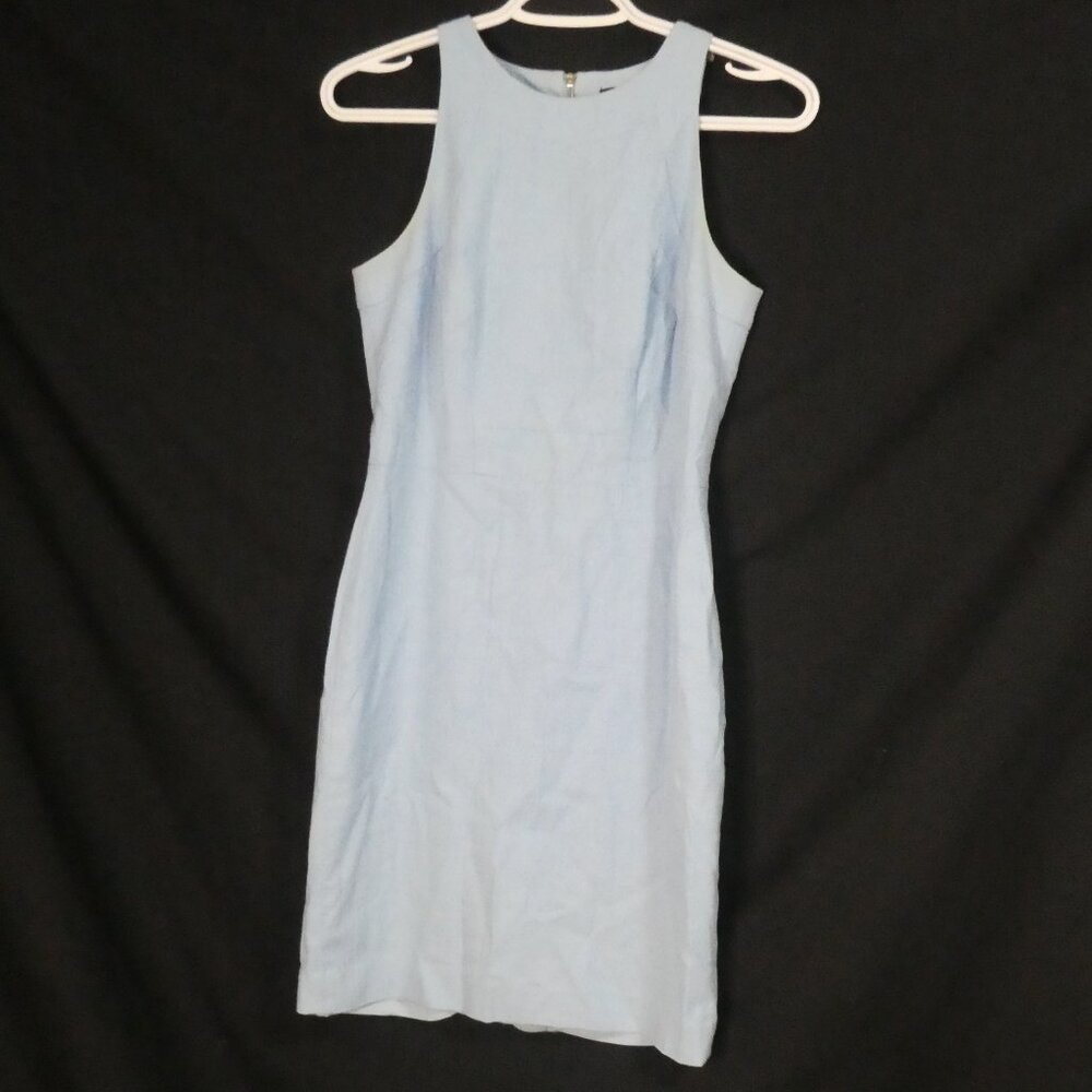 ANN TAYLOR | size 0 | Elegant Light Blue Knee Length Dress | Zip Back Closure